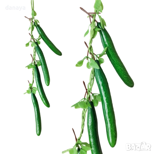 6090 Изкуствени краставици на връзка, 70 см, снимка 1