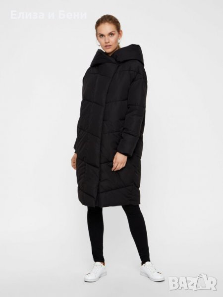 Дълго зимно яке пухенка с обемна яка и качулка Noisy May-Ново , снимка 1