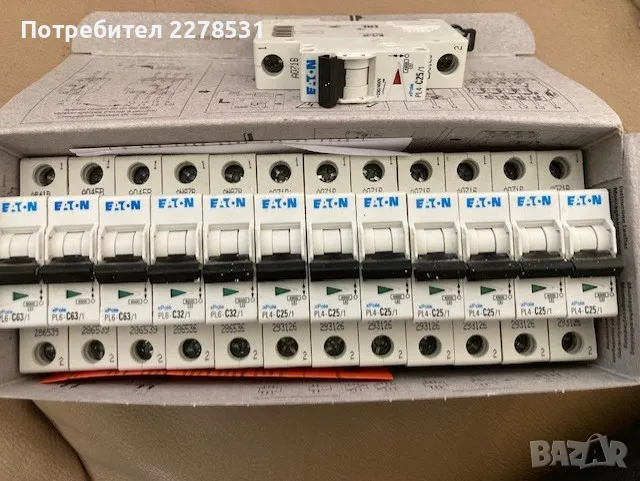Автоматичен предпазител , прекъсвач, бушон EATON дефектнотокова защита, снимка 1