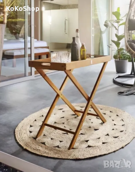 Маса от акация-68х42.5х68 см./сгъваема маса/помощна маса/, снимка 1