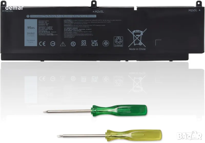 Батерия за лаптоп PKWVM, съвместима с Dell Precision 7550 7750 7560 7760, снимка 1