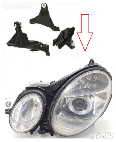 Ремонтен комплект щипки за фар Mercedes W211 E мерцедес фар фарове, снимка 1