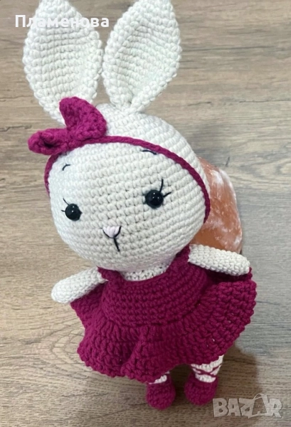 Плетено Зайче Балеринка, снимка 1