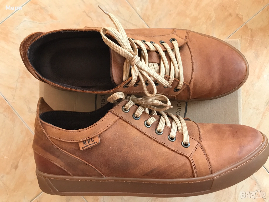 Mъжки кожени сникърси, снимка 1