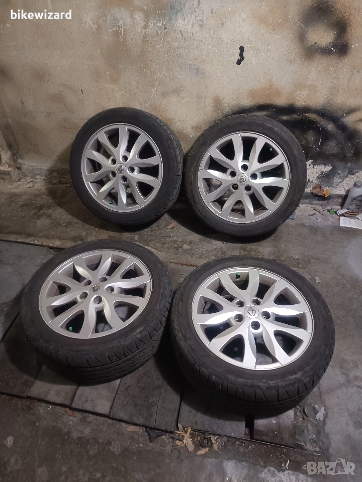 Джанти с летни гуми Firestone 215 50 17 цола 5 х114.3 66.1 централен, снимка 1