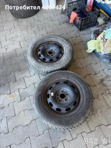 Зимни гуми с джанти 195/65/R15, снимка 1