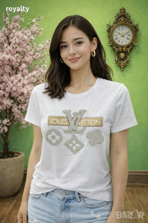 Louis Vuitton Бяла Дамска Нова Тениска , снимка 1