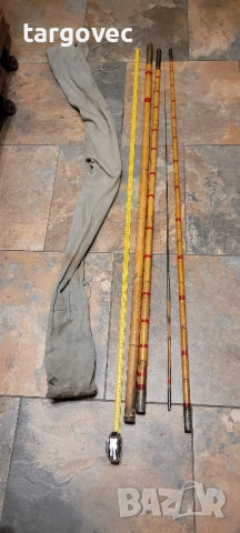 старинна бамбукова рибарска пръчка