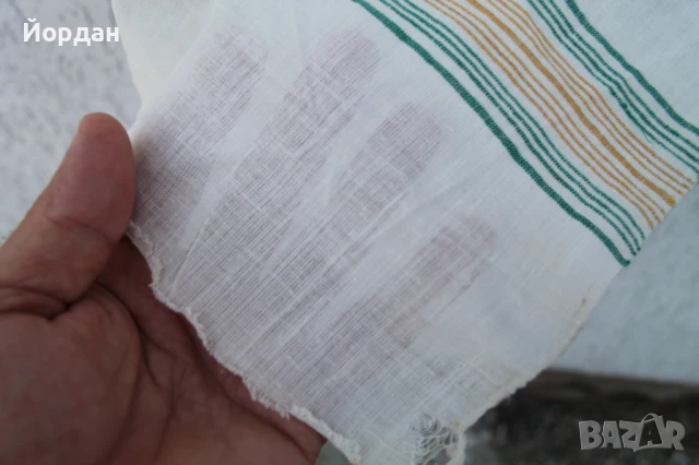 Ръчно тъкан плат  от фин лен, снимка 2 - Антикварни и старинни предмети - 50714814