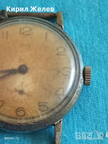 Стар механичен часовник мъжки ЗИМ СССР 15 камъка за ремонт части КОЛЕКЦИЯ 48036, снимка 3 - Антикварни и старинни предмети - 50374676