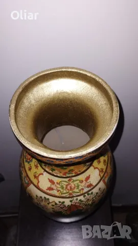 Красива ваза от керамика с ярки, цветни, китайски мотиви. , снимка 4 - Вази - 48182878