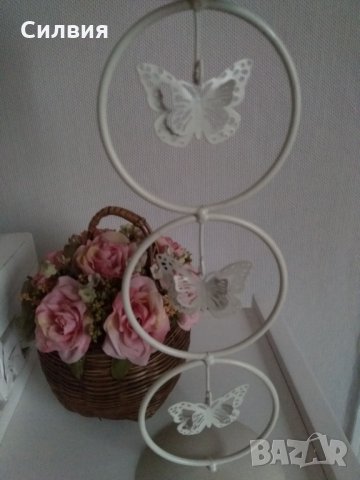 Свещник с пеперуди 🦋🦋🦋, снимка 3 - Декорация за дома - 27600167
