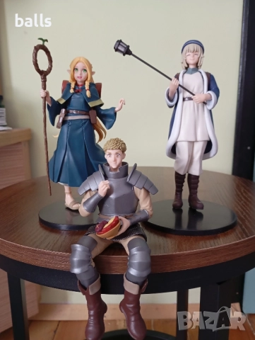 комплект фигурки на фалин,лайос и марсил  dungeon meshi marcille, laios & fallin