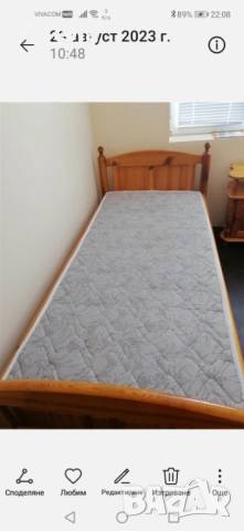 Единични дървени легла с нощни шкафчета, снимка 13 - Шкафове - 53178509