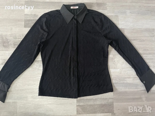 черна тънка риза, снимка 3 - Ризи - 51081079