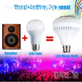 Музикална LED крушка с Bluetooth и дистанционно управление, снимка 5 - Други стоки за дома - 53580453