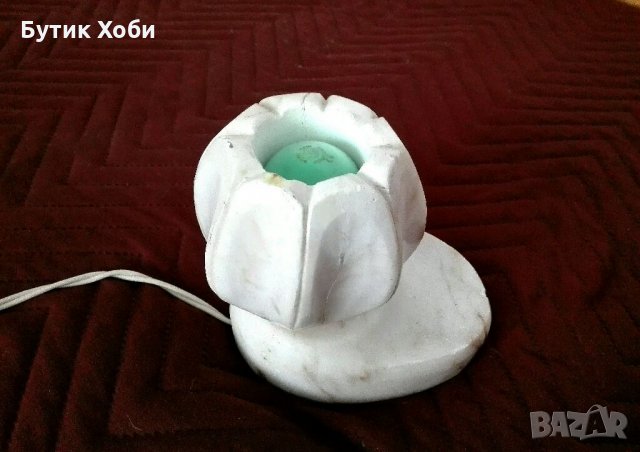 Ретро мраморна лампа ,,Минерал сувенир,,, снимка 1