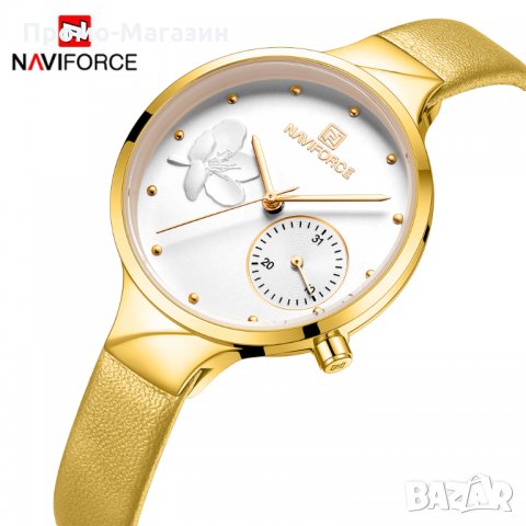 Дамски часовник NAVIFORCE Feminino Yellow/Gold 5001L GWY. , снимка 2 - Дамски - 34751955