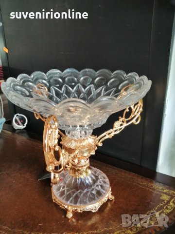 Луксозна стъклена бонбониера , снимка 3 - Декорация за дома - 38255369