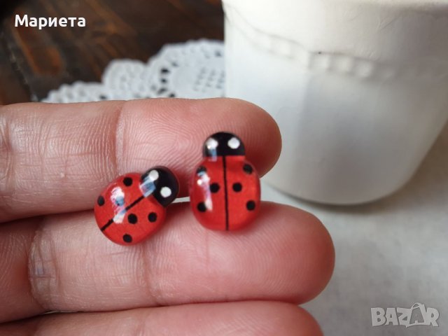 Обеци Калинки Червени Обеци Обици Бижута Червена Калинка Сладки Обеци Подарък Подаръчета, снимка 3 - Обеци - 38725578