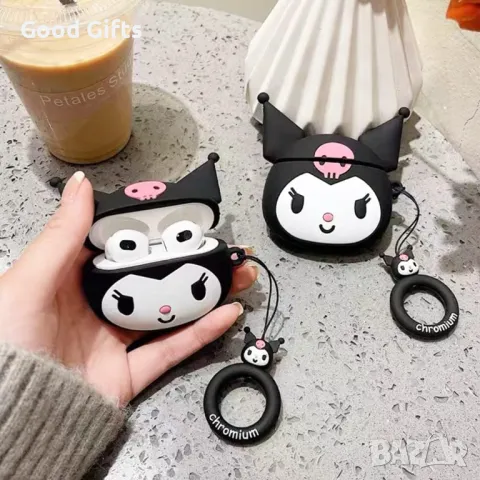 Безжични Bluetooth слушалки Куроми AirPods Pro Hello Kitty Kuromi, снимка 5 - Слушалки и портативни колонки - 49118376