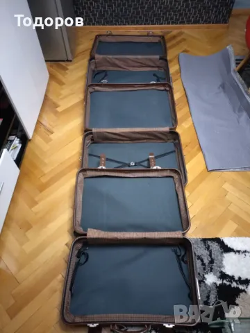 Три броя туристически куфара аристократичен ретро стил нови, снимка 12 - Куфари - 48276434