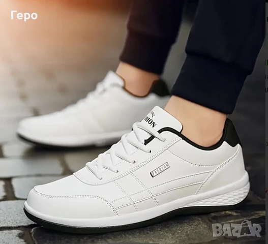 Мъжки бели маратонки, снимка 3 - Ежедневни обувки - 51354530