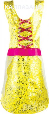 Приказна рокля Adorbs - Жълта, цикламена L85013