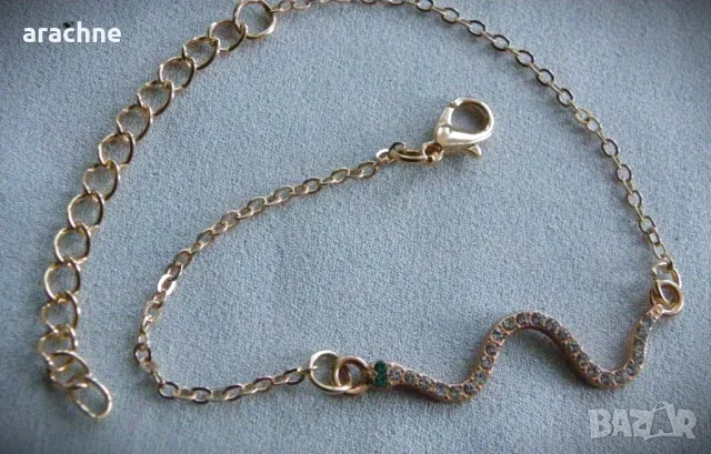 Финна позлатена сребърна гривна, снимка 1