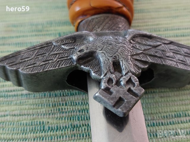 Luftwaffe Dagger-Луфтвафе немски кортик WW2/кинжал щик сабя нож/, снимка 13 - Антикварни и старинни предмети - 38393423