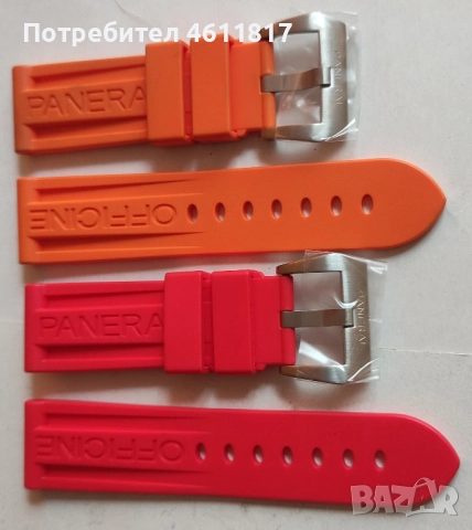 Силиконови каишки PANERAI 24мм, снимка 4 - Каишки за часовници - 52107514