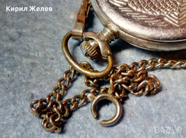 МЪЛНИЯ с ГЛУХАР Стар РЯДЪК РУСКИ ДЖОБЕН ЧАСОВНИК МОЛНИЯ 18 КАМЪКА СДЕЛАНО в СССР с КЮСТЕК 24451, снимка 6 - Антикварни и старинни предмети - 48288712