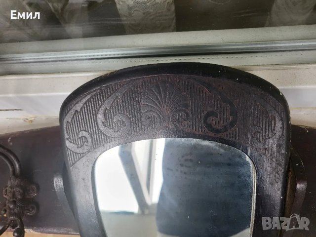 Антикварна закачалка с огледало Царство България , снимка 3 - Колекции - 50054157