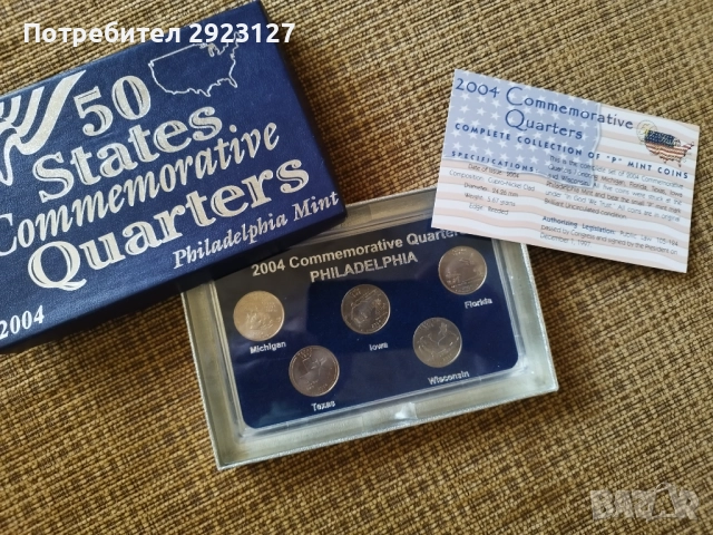 ЛУКСОЗЕН СЕТ КУОТЪРИ 2004 ГОДИНА - САЩ, снимка 2 - Нумизматика и бонистика - 51534391