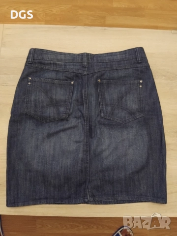 Дамска дънкова пола , снимка 2 - Поли - 51683652