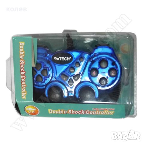 Джойстик с 17 бутона, с вибрация RoTech GamePad RT-51507 USB, снимка 4 - Джойстици и геймпадове - 33608365