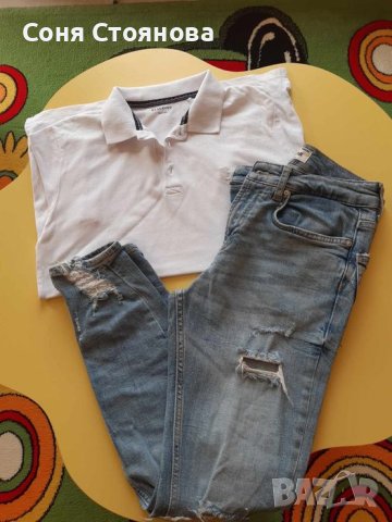Лот от блузка Reserved и дънки Pull & Bear, 10.00 лв., снимка 1 - Детски панталони и дънки - 43775032