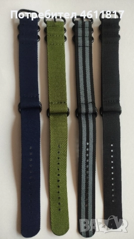 Текстилна каишка НАТО 22мм, снимка 6 - Каишки за часовници - 52319999
