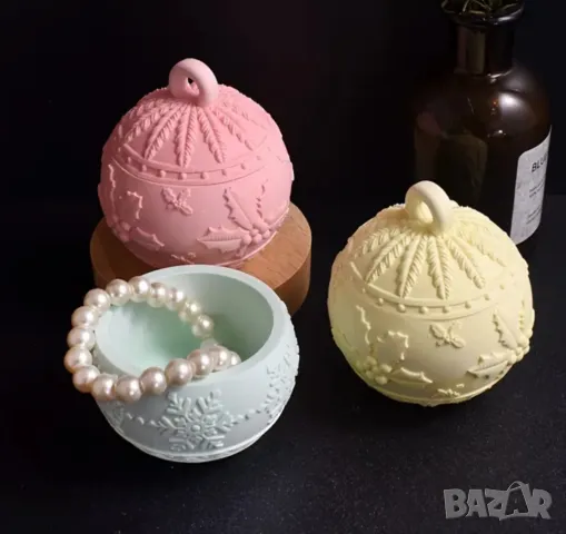 Молд бурканче коледна топка два вида , снимка 4 - Форми - 49667553