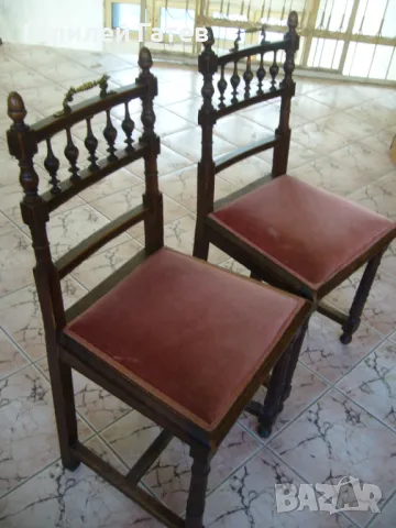 Старинни Двойки Столове -Уникални  Намаления, снимка 2 - Антикварни и старинни предмети - 47069952