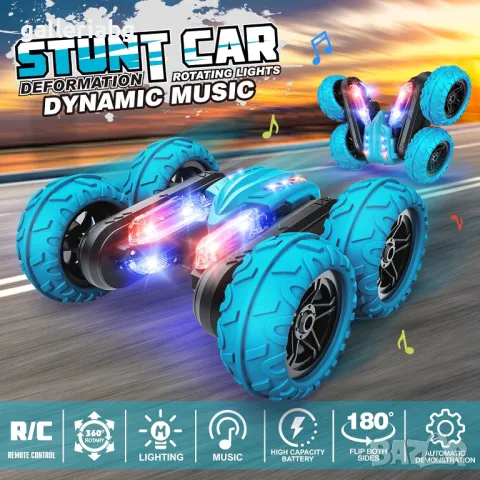 Луда кола с дистанционно управление R/C каскадьорска , снимка 3 - Коли, камиони, мотори, писти - 49212368