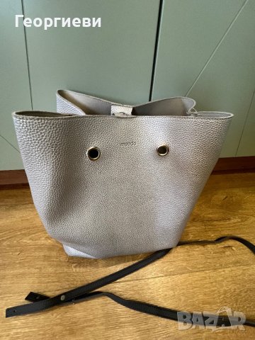 Дамска голяма чанта в сребърен цвят, снимка 16 - Чанти - 43501735