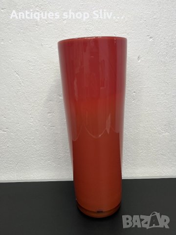Стъклена червена ваза - Depot. №4954
