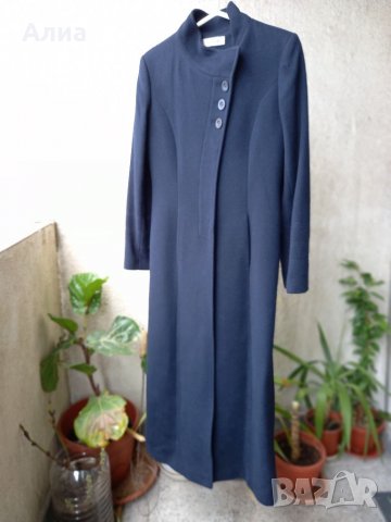 Палто дълго, тъмно синьо, Max Danieli, снимка 4 - Палта, манта - 32734820
