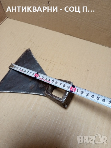 Соц Стара Ръчно Кована Мотичка 0.840кг. Номер 6., снимка 8 - Антикварни и старинни предмети - 51645485