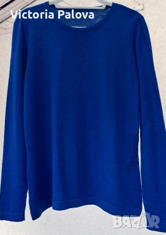 Модерен пуловер PETER HAHN - “синьо изкушение” за есента, снимка 3 - Блузи с дълъг ръкав и пуловери - 52240369