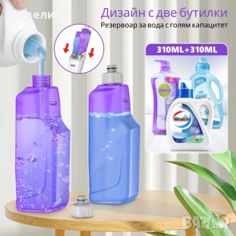 Спрей моп с двоен резервоар ENSPOWAY – ефективно мокро и сухо почистване без усилие, снимка 3 - Мопове, кофи, четки и метли - 51918380