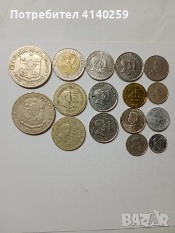 Филипините монети лот 1 писо 1972 г 1974 г 