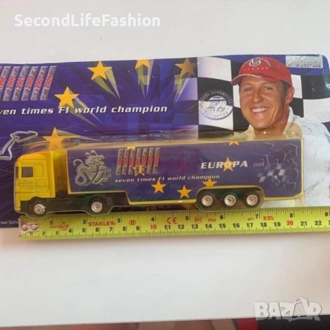 Михаел Шумахер, 7-кратен шампион във Формула 1, колекционерски камион, лимитирана серия Mercedes, снимка 5 - Колекции - 52503184