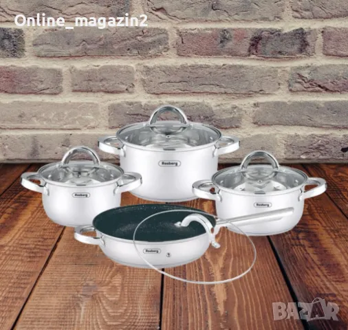 Комплект тенджери Rosberg R51210L8T, снимка 1